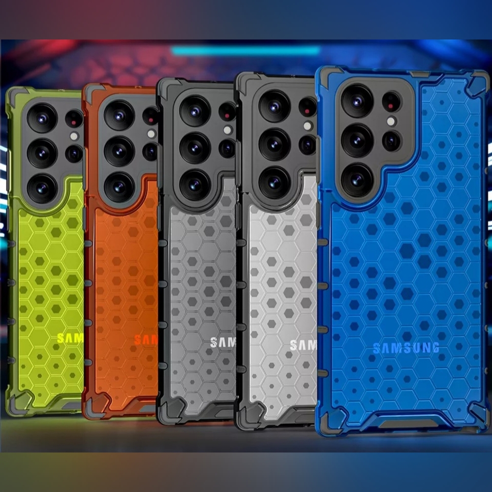 Brand new CLEAR Samsung Galaxy S23 ULTRA Case with honeycomb design.